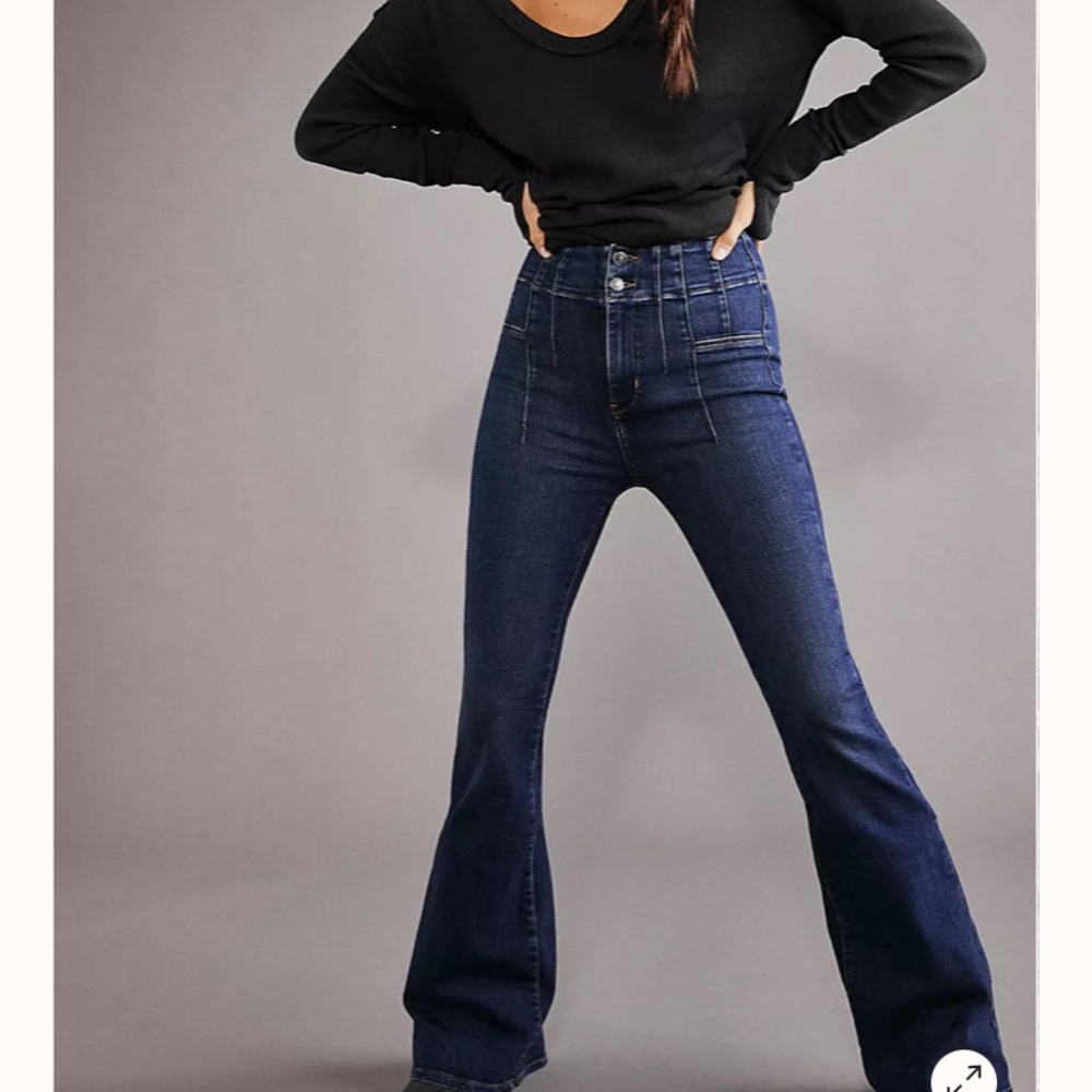 Free people high rise flare denim jeans